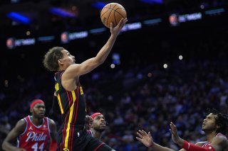 Trae Young a sorti le grand jeu face aux Sixers KEYSTONE/AP/Matt Slocum
